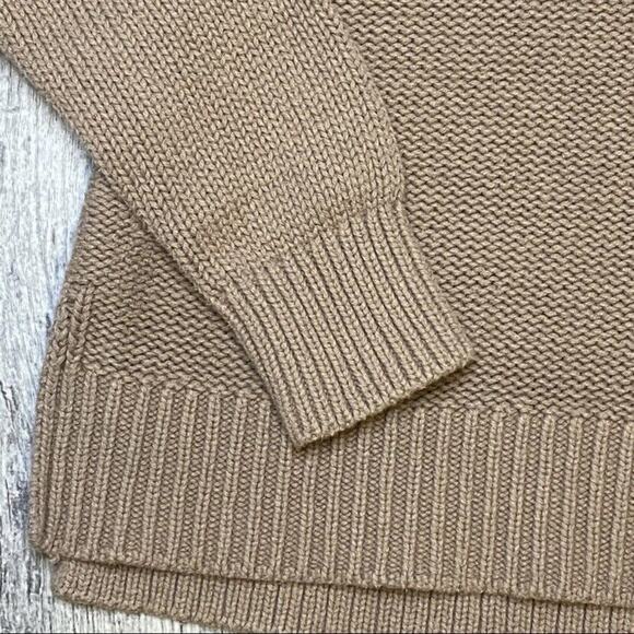 Old Navy Sweater Womens Size M Cable Knit Long Sleeve Tan Brown - Picture 8 of 12